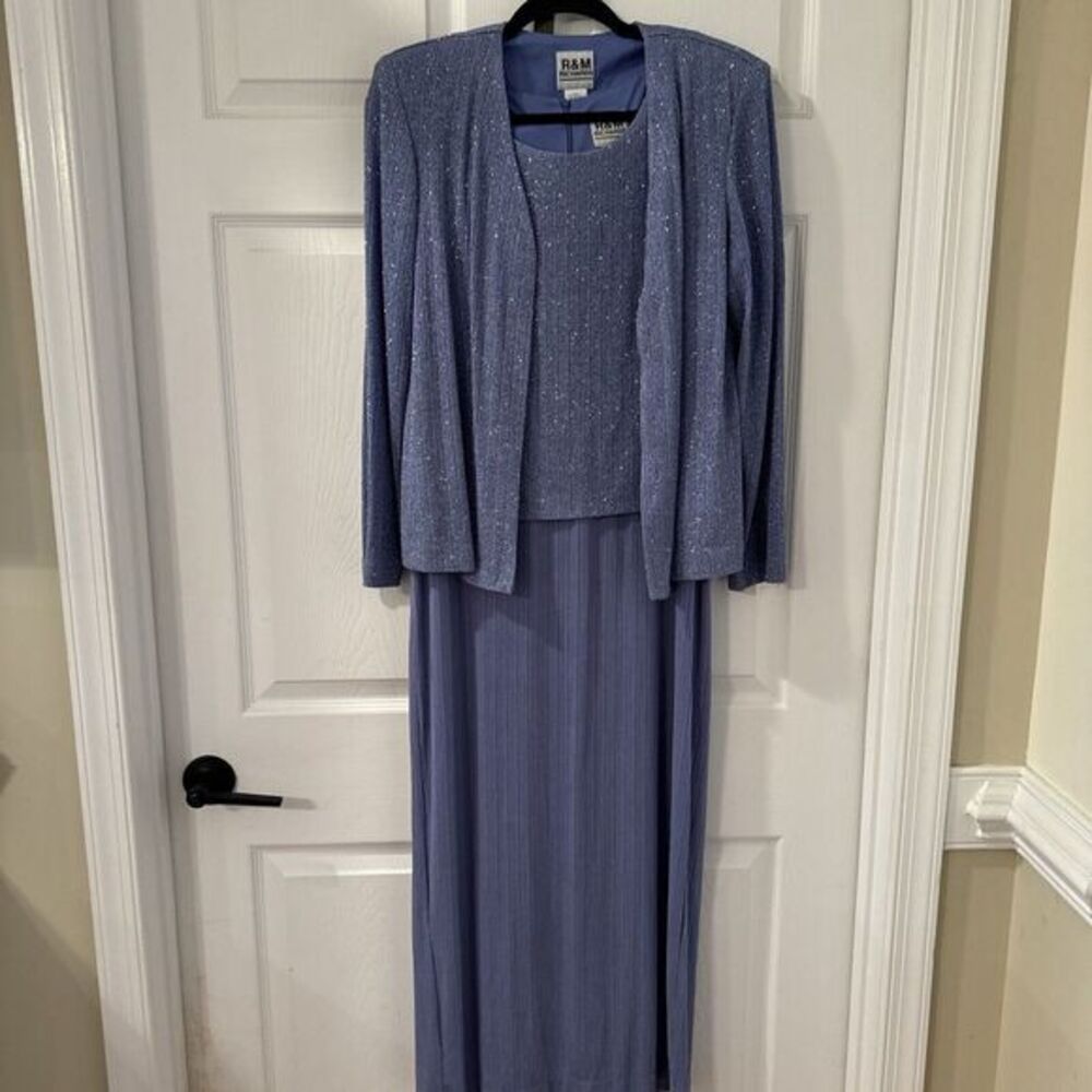 Lilac Purple GOWN sz 8 SPARKLY‎ JACKET Mother of Bride Dress Wedding USA formal